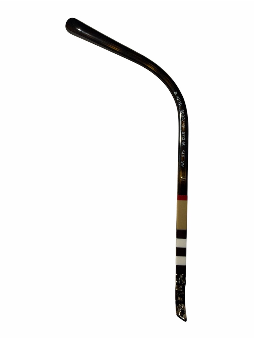 B4216 Burberry Eyeglass Temple Arm with Stripe Detail